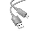 hoco X107 USB to Micro USB Favor 2.4A Charging Data Cable, Length:1m(Grey) - 1