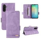 For Samsung Galaxy A26 5G Magnetic Clasp Leather Phone Case(Purple) - 1