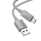 hoco X107 USB to USB-C / Type-C Favor 3A Charging Data Cable, Length:1m(Grey) - 1