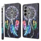 For Samsung Galaxy S24 FE 5G 3D Painted Leather Phone Case(Colorful Dreamcatcher) - 1