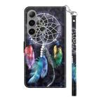 For Samsung Galaxy S24 FE 5G 3D Painted Leather Phone Case(Colorful Dreamcatcher) - 3