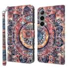 For Samsung Galaxy S24 FE 5G 3D Painted Leather Phone Case(Colorful Mandala) - 1