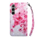 For Samsung Galaxy S24 FE 5G 3D Painted Leather Phone Case(Red Flower) - 3