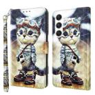 For Samsung Galaxy A16 5G 3D Painted Leather Phone Case(Naughty Cat) - 1