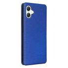 For Samsung Galaxy A06 Carbon Fiber Texture Flip Leather Phone Case(Blue) - 3