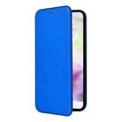 For Samsung Galaxy A36 Carbon Fiber Texture Flip Leather Phone Case(Blue) - 2