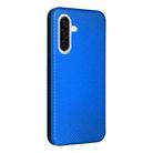 For Samsung Galaxy A36 Carbon Fiber Texture Flip Leather Phone Case(Blue) - 3
