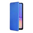 For Samsung Galaxy A07 4G Carbon Fiber Texture Flip Leather Phone Case(Blue) - 2