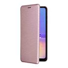 For Samsung Galaxy A07 4G Carbon Fiber Texture Flip Leather Phone Case(Pink) - 2