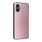 For Samsung Galaxy A07 4G Carbon Fiber Texture Flip Leather Phone Case(Pink) - 3