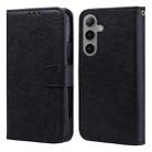 For Samsung Galaxy S24 FE 5G Skin Feeling Oil Leather Texture PU + TPU Phone Case(Black) - 1