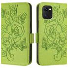 For UMIDIGI Power 7 / Power 7S Embossed Rose RFID Anti-theft Leather Phone Case(Green) - 3