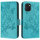 For UMIDIGI Power 7 / Power 7S Embossed Rose RFID Anti-theft Leather Phone Case(Light Blue) - 3