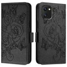 For UMIDIGI Power 7 / Power 7S Embossed Rose RFID Anti-theft Leather Phone Case(Black) - 3