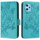 For UMIDIGI Power 7 Max Embossed Rose RFID Anti-theft Leather Phone Case(Light Blue) - 3