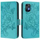 For UMIDIGI Bison X20 Embossed Rose RFID Anti-theft Leather Phone Case(Light Blue) - 3