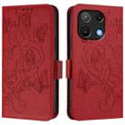 For UMIDIGI Note 90 Embossed Rose RFID Anti-theft Leather Phone Case(Red) - 2