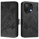 For UMIDIGI Note 90 Embossed Rose RFID Anti-theft Leather Phone Case(Black) - 2