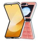 For Samsung Galaxy Z Flip5 Electroplating Square Glitter PU Phone Case(Orange) - 3