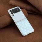 For Samsung Galaxy Z Flip3 Electroplating Rhombic Glitter PU Phone Case(Light Blue) - 2