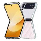 For Samsung Galaxy Z Flip3 Electroplating Rhombic Glitter PU Phone Case(Pink) - 3
