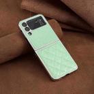 For Samsung Galaxy Z Flip4 Electroplating Rhombic Glitter PU Phone Case(Green) - 2