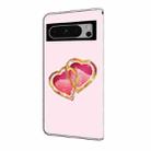 For Google Pixel 9 Pro XL Crystal Painted Leather Phone case(Love Peach) - 3