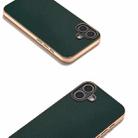 For iPhone 16 Plus PU Leather Electroplating Frame Full Coverage Phone Case(Green) - 3