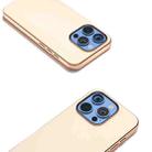 For iPhone 16 Pro PU Leather Electroplating Frame Full Coverage Phone Case(Peach Pink) - 3