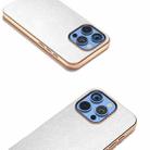 For iPhone 16 Pro PU Leather Electroplating Frame Full Coverage Phone Case(Silver) - 3