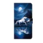 For iPhone 16 Pro Max Crystal Painted Leather Phone case(White Horse) - 3