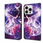 For iPhone 16 Pro Max Crystal Painted Leather Phone case(Unicorn) - 1