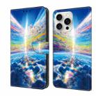 For iPhone 16 Pro Max Crystal Painted Leather Phone case(Colorful Sky) - 1