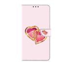 For iPhone 16 Pro Crystal Painted Leather Phone case(Love Peach) - 3