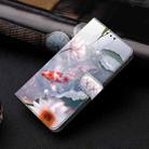 For iPhone 16 Pro Crystal Painted Leather Phone case(Koi) - 2