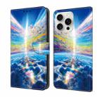 For iPhone 16 Pro Crystal Painted Leather Phone case(Colorful Sky) - 1