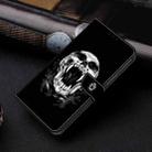 For iPhone 16 Plus Crystal Painted Leather Phone case(Skull) - 2