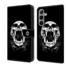 For Samsung Galaxy S24 FE 5G Crystal Painted Leather Phone case(Skull) - 1