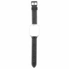 For Redmi Watch 3 Lite Metal Frame Integrated Leather Watch Band(Black) - 2