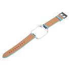 For Redmi Watch 3 Lite Metal Frame Integrated Leather Watch Band(Blue) - 3