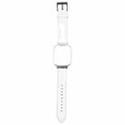 For Redmi Watch 3 Lite Metal Frame Integrated Leather Watch Band(White) - 2