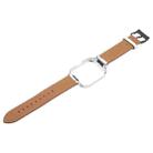 For Redmi Watch 3 Lite Metal Frame Integrated Leather Watch Band(White) - 3