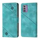 For Nokia G42 / G310 Skin Feel Embossed Leather Phone Case(Green) - 3