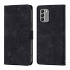 For Nokia G400 Skin Feel Embossed Leather Phone Case(Black) - 3