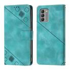 For Nokia G400 Skin Feel Embossed Leather Phone Case(Green) - 3