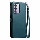 For OPPO A3 Pro 5G Global Wallet Multi-card Slot Leather Phone Case with Lanyard(Green) - 3