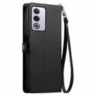 For OPPO A3 Pro 5G Global Wallet Multi-card Slot Leather Phone Case with Lanyard(Black) - 3