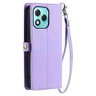 For Honor 400 Lite Wallet Multi-card Slot Leather Phone Case with Lanyard(Purple) - 3