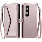 For Sony Xperia 1 VI Wallet Multi-card Slot Leather Phone Case with Lanyard(Rose Gold) - 1