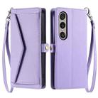 For Sony Xperia 1 VI Wallet Multi-card Slot Leather Phone Case with Lanyard(Purple) - 1